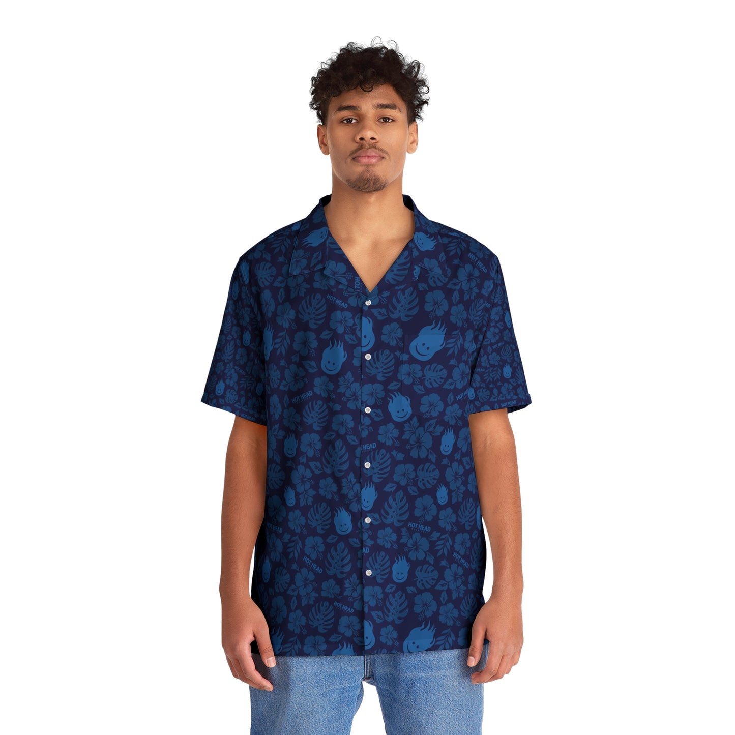 Hot Head Burrito Hawaiian Shirt Blue