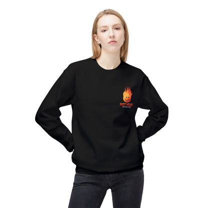 Hot Head Unisex Sweatshirt, Cozy Fleece Crewneck for Casual Wear, Comfortable Gift for Him/Her, Perfect for Fall, Funny Sweatshirt