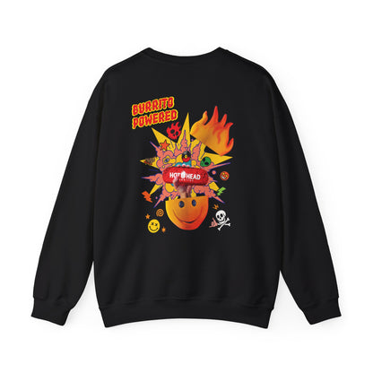 Attractive crewneck sweater - burrito powered