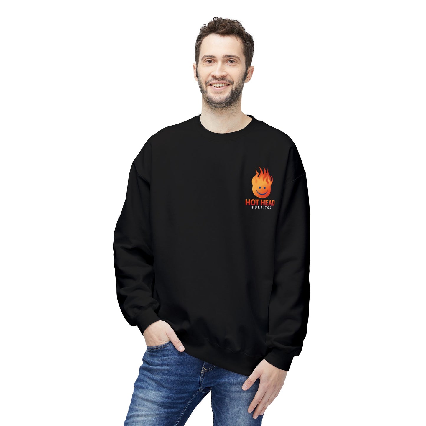 Hot Head Unisex Sweatshirt, Cozy Fleece Crewneck for Casual Wear, Comfortable Gift for Him/Her, Perfect for Fall, Funny Sweatshirt