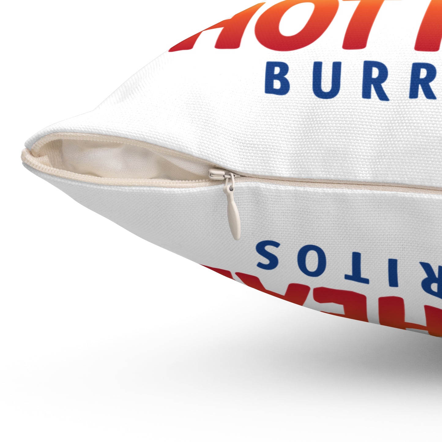 Hot Head Burrito Flame Square Pillow