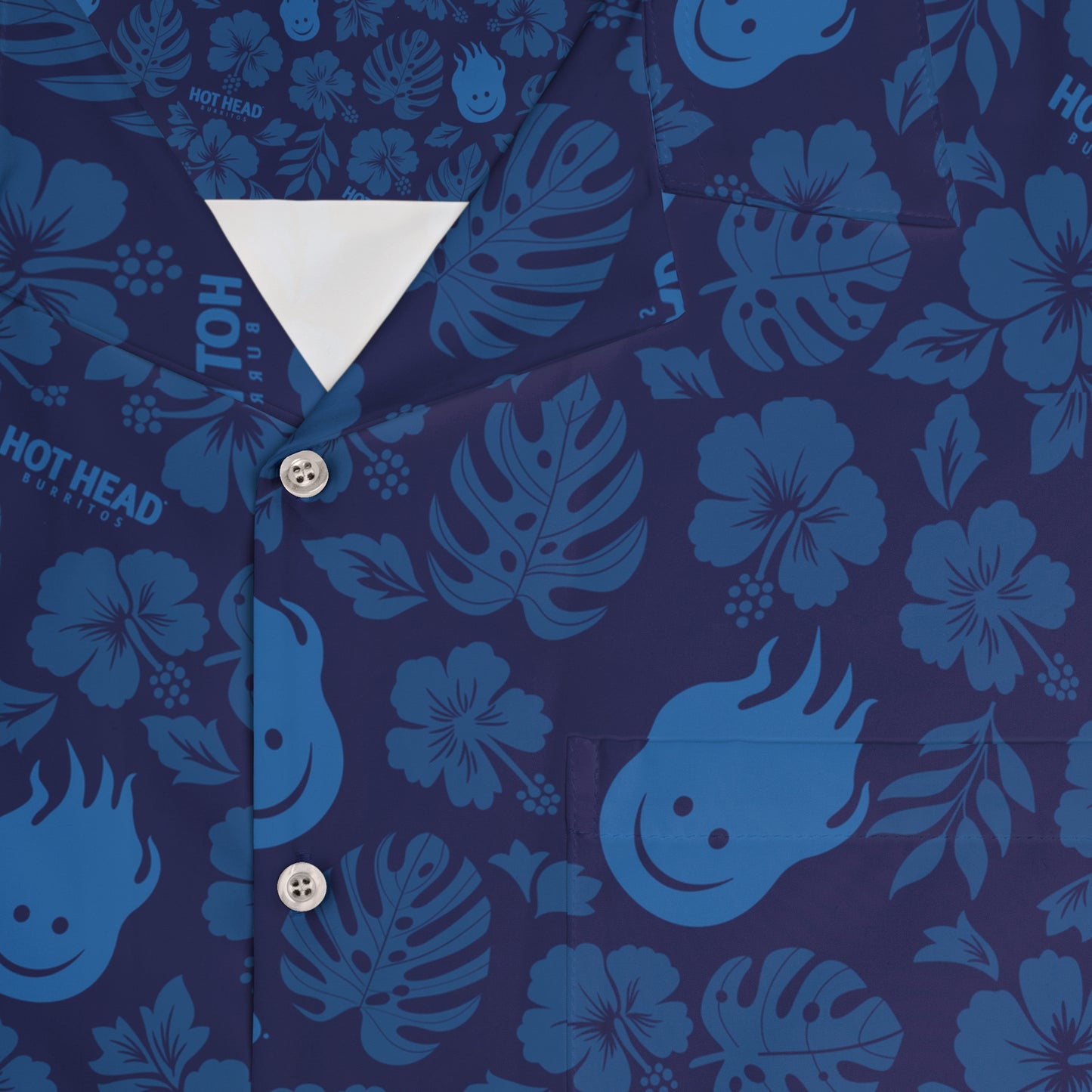 Hot Head Burrito Hawaiian Shirt Blue