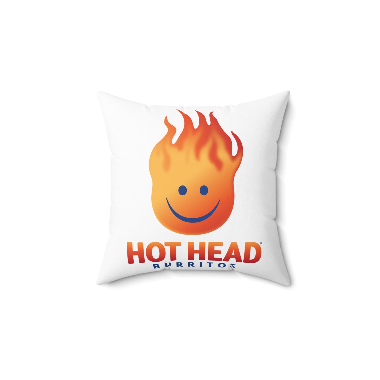 Hot Head Burrito Flame Square Pillow