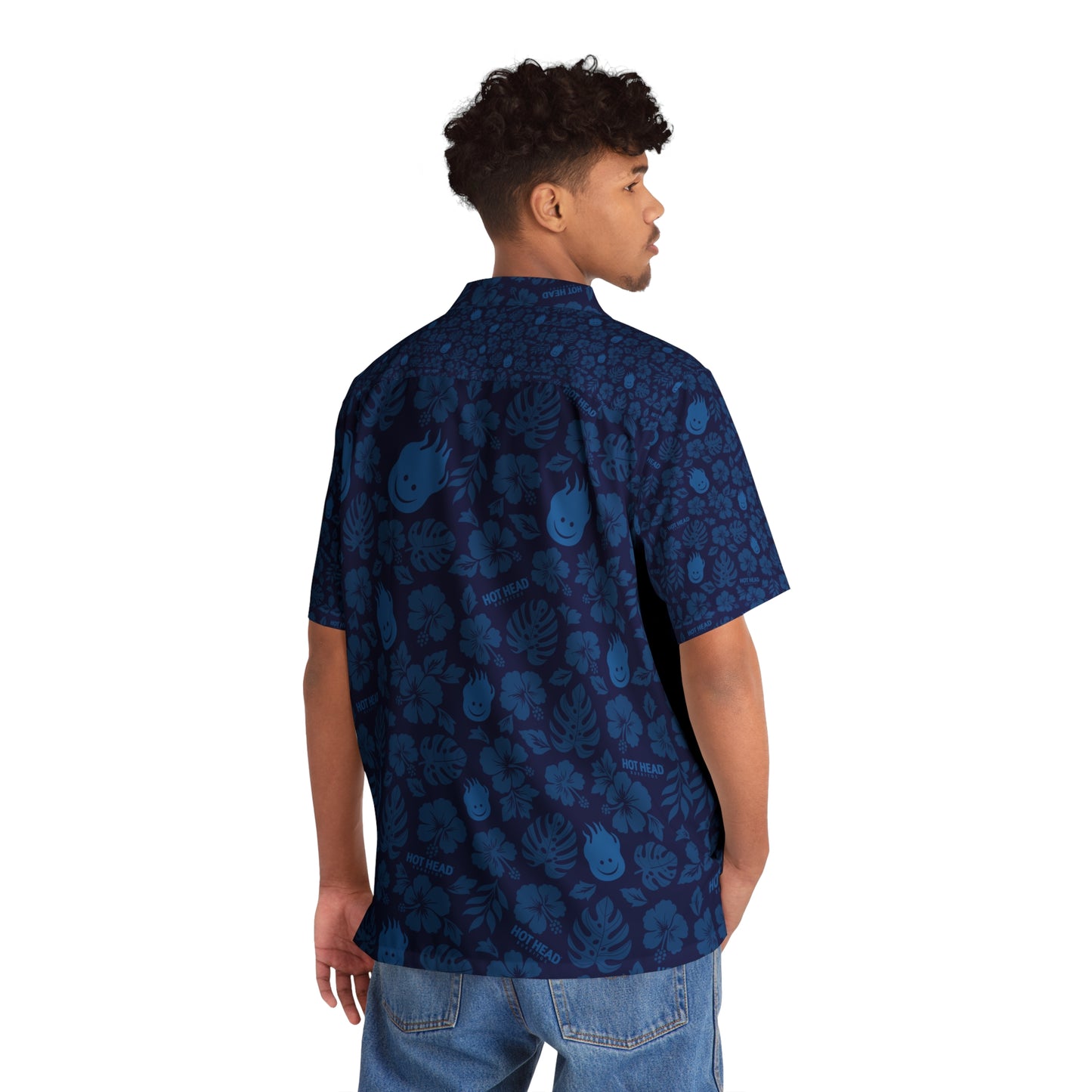 Hot Head Burrito Hawaiian Shirt Blue
