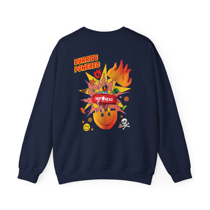 Attractive crewneck sweater - burrito powered