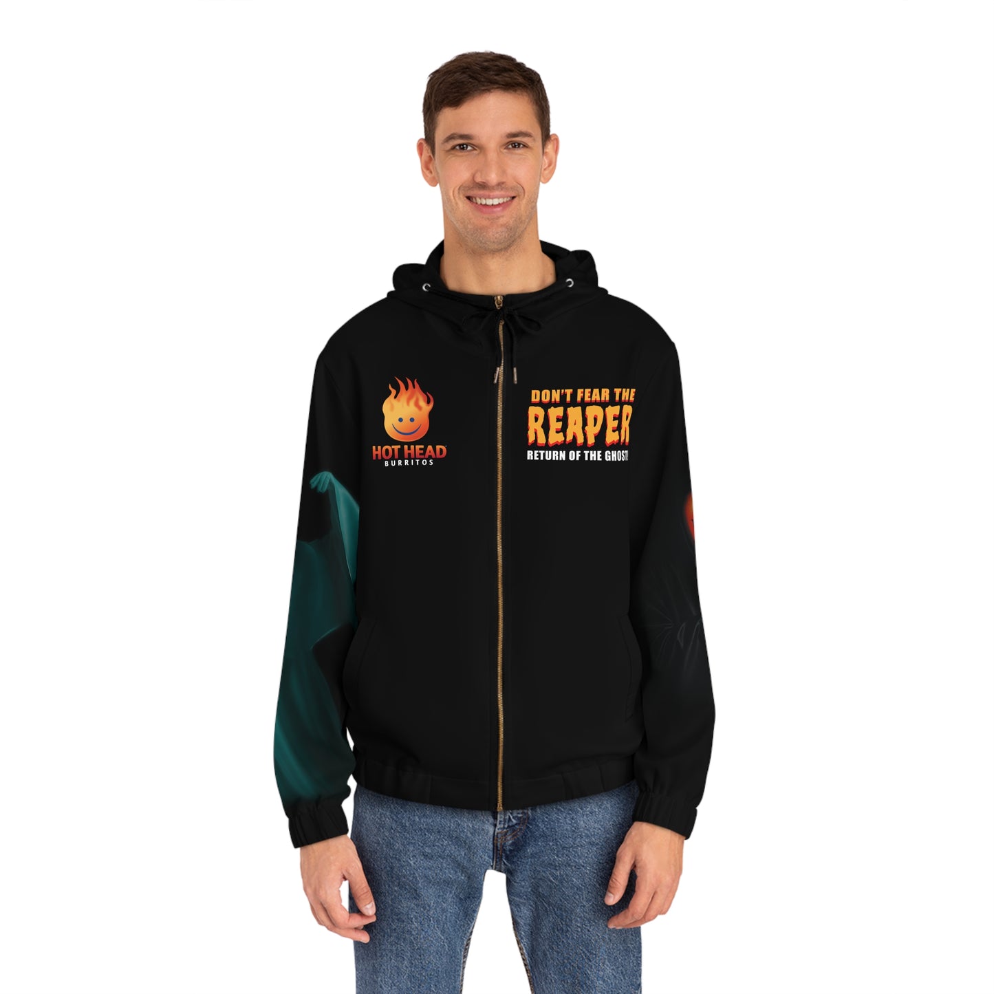 GHOST x REAPER  ZIP-UP HOODIE