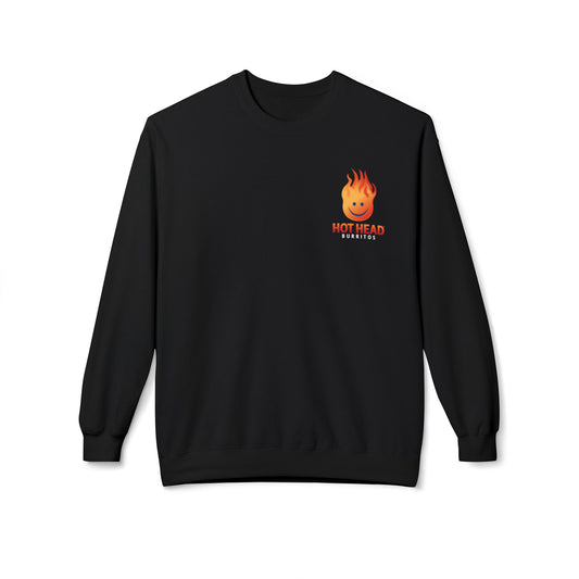 Hot Head Unisex Sweatshirt, Cozy Fleece Crewneck for Casual Wear, Comfortable Gift for Him/Her, Perfect for Fall, Funny Sweatshirt