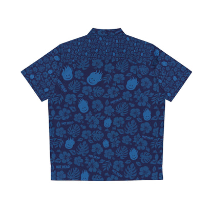 Hot Head Burrito Hawaiian Shirt Blue