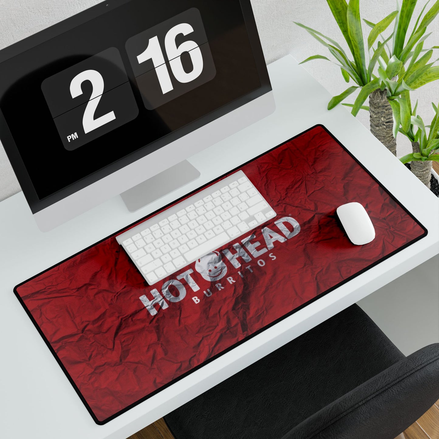 Hot Head Burritos Desk Mat - Red Foil